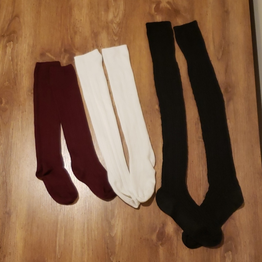 Knee-High Knit Socks 3-Pack